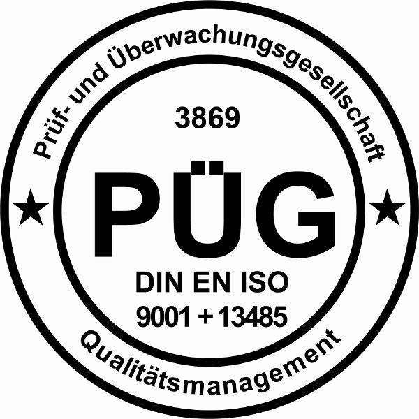 PÜG Logo for the for  of the Quintenz Hybridtechnik GmbH